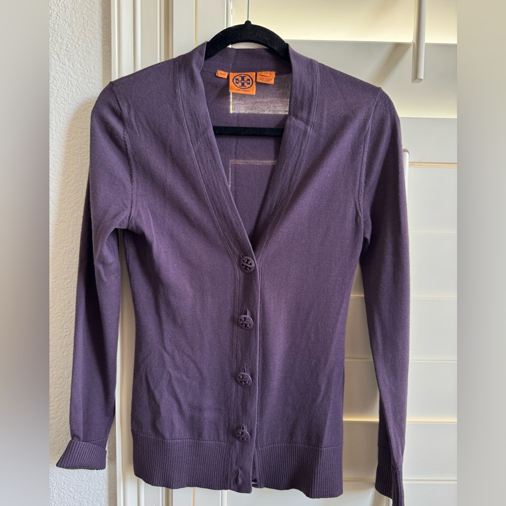 Tory Burch logo button cardigan